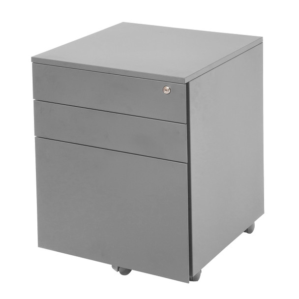 Rapidline #GMP3 PS 3 Drawer Steel Mobile Pedestal Precious Silver - rapidline drawer, rapidline selves, rapidline bookcase, rapidline pedestal, rapidline storage, rapidline cabinet, rapidline tambour | It's A Mega Thing