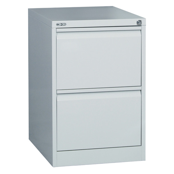 Rapidline Go Vertical Filing Cabinet 2 Drawer 460 x 620 x 705mm Silver Grey