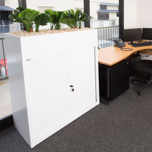 Rapidline #PB900 WC Planter Box to Suit GO Tambour Door Units and Lateral Filing Cabinets White China - rapidline selves, rapidline bookcase, rapidline pedestal, rapidline storage, rapidline cabinet | It's A Mega Thing