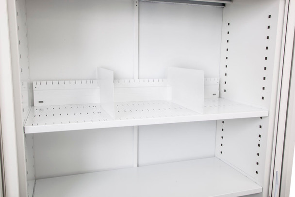 Rapidline White Shelf Divider Only Pack of 5 for Go Tambour Door Cupboard 