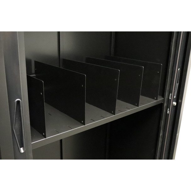 Rapidline Shelf Divider Only Black Pack of 5 for Go Tambour Door Cupboard 
