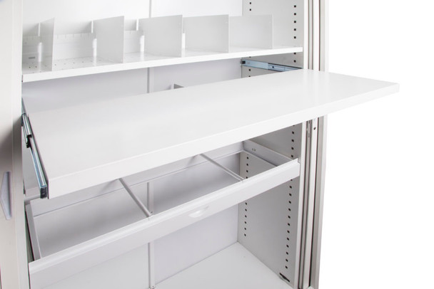Rapidline Pull Out File Shelf Only White for Go Tambour Door Cupboard 900mm W