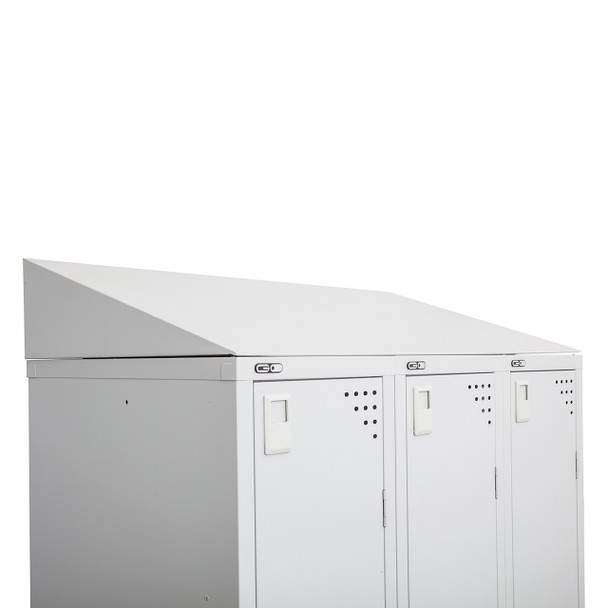 Rapidline Go 30 Degree Sloping Top for Bank of 3 Locker 305mm Silver Grey