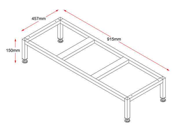 Rapidline Stand Only Silver for Go 3 Lockers 305mm