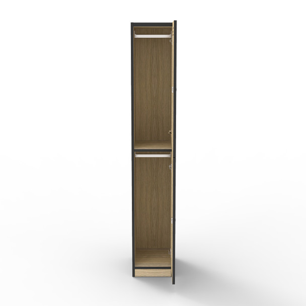 Rapidline Melamine Locker Rapid Infinity 2 Door Natural Oak / Black