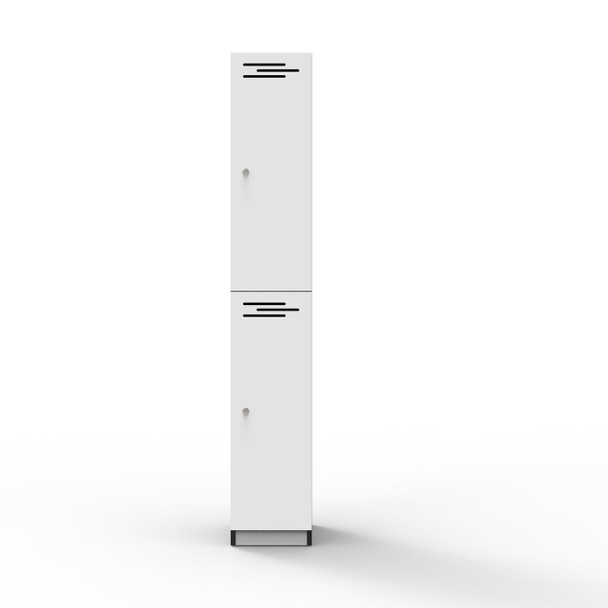 Rapidline 2 Door Melamine Locker Rapid Infinity Natural White / Black