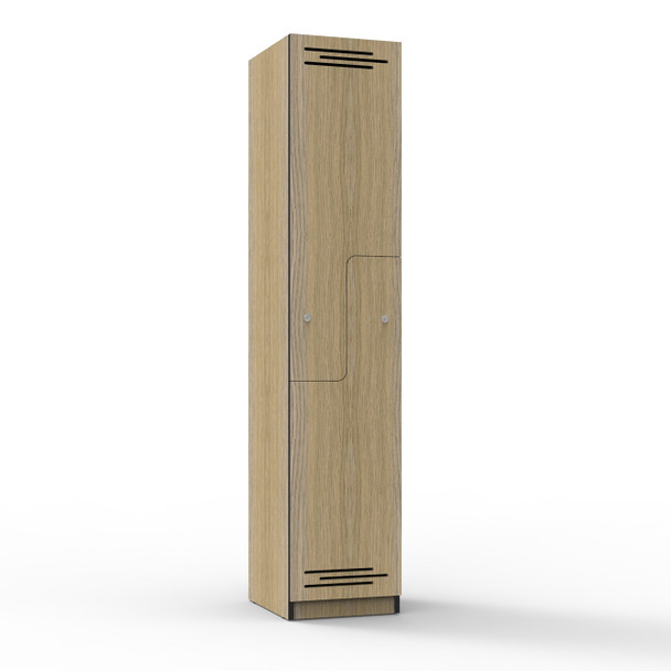 Rapidline Rapid Infinity Step Door Melamine Locker Natural Oak / Black