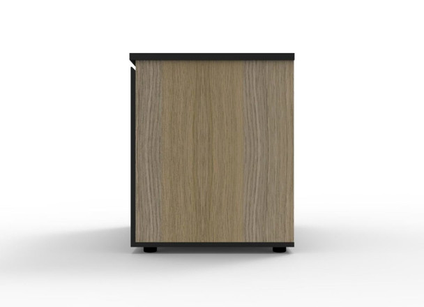 Rapidline Deluxe Infinity Swing 2 Door Cupboard Natural Oak / Black 900 x 600 x 730mm