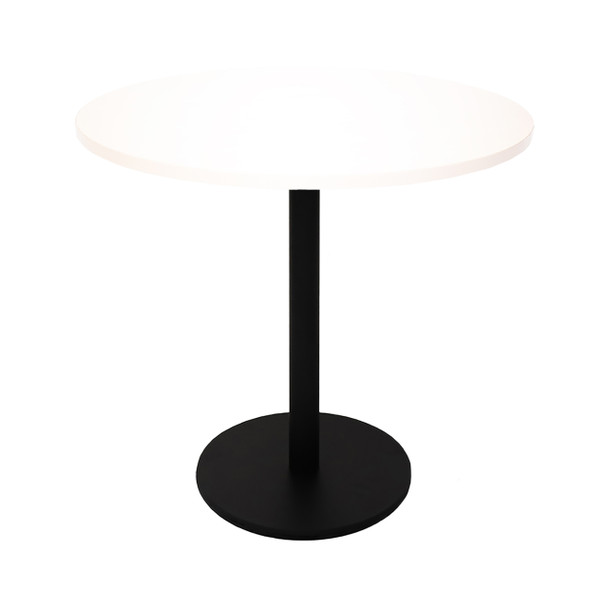 Rapidline Estilo Round Table Flat Disc Base 900mm Diameter Natural White / Black