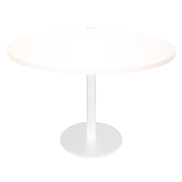 Rapidline Estilo Round Table Flat Disc Base 1200mm Diameter Natural White / White