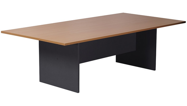Rapidline Rapid Worker Rectangular Meeting and Boardroom Table 3200 x 1200mm Beech / Ironstone