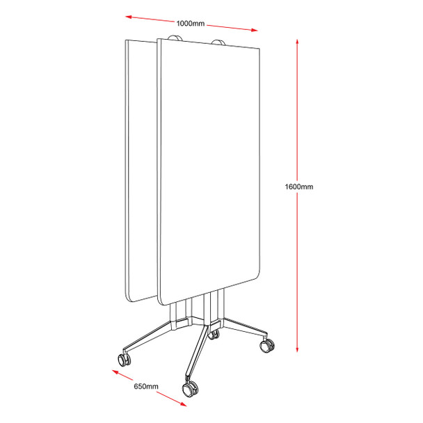 Rapidline Natural White Rapid Edge Folding Meeting and Boardroom Table 2400 x 1000mm