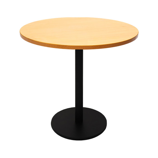 Rapidline Estilo Round Table Flat Disc Base 900mm Diameter Beech / Black