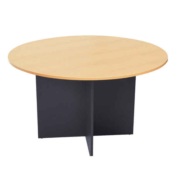 Rapidline Rapid Worker Round Meeting Table 900mm Diameter Beech / Ironstone