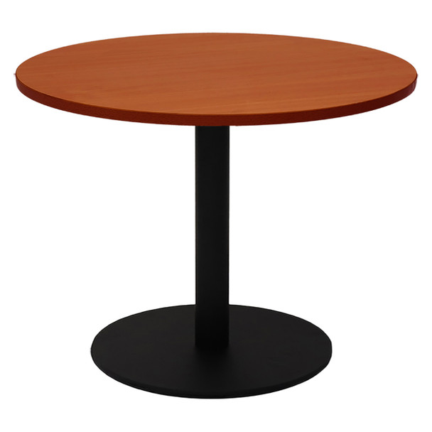 Rapidline Estilo Round Coffee Table Flat Disc Base 600mm Diameter Cherry / Black