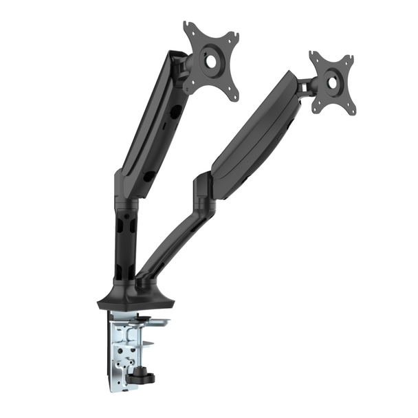 Rapidline Executive Gas Spring Dual Monitor Arm Black Satin