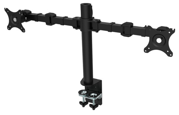 Rapidline Black Revolve Pole Mounted Dual Monitor Arm