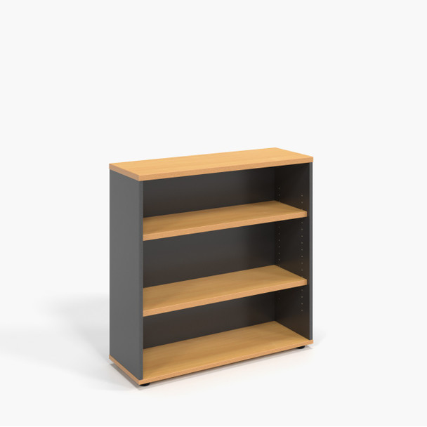 Rapidline Rapid Worker Open Bookcase 2 Adjustable Shelves Beech / Ironstone