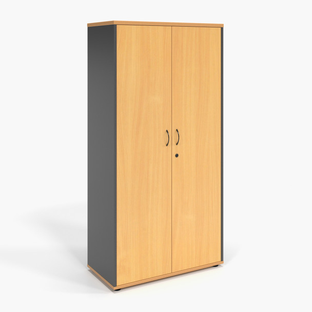 Rapidline #CSC2FD B/I Full Door Cupboard - Includes 1 x Fixed Mid Shelf + 3 x Adjustable Shleves - Fully Lockable - Includes 2 Keys Beech - Rapidline, Rapidline Australia, Rapidline desk, rapidline adjustable desk, rapidline tables, rapidline folding table | It's A Mega Thing