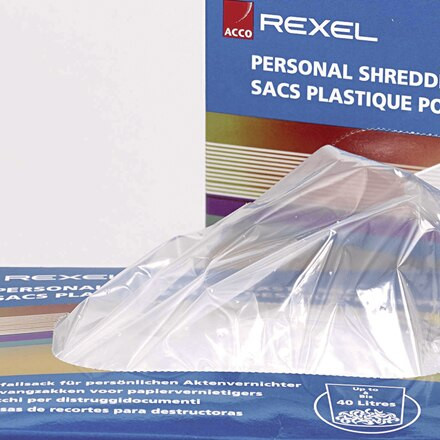 Rexel Plastic AS1000 Shredder Bag Pack of 100