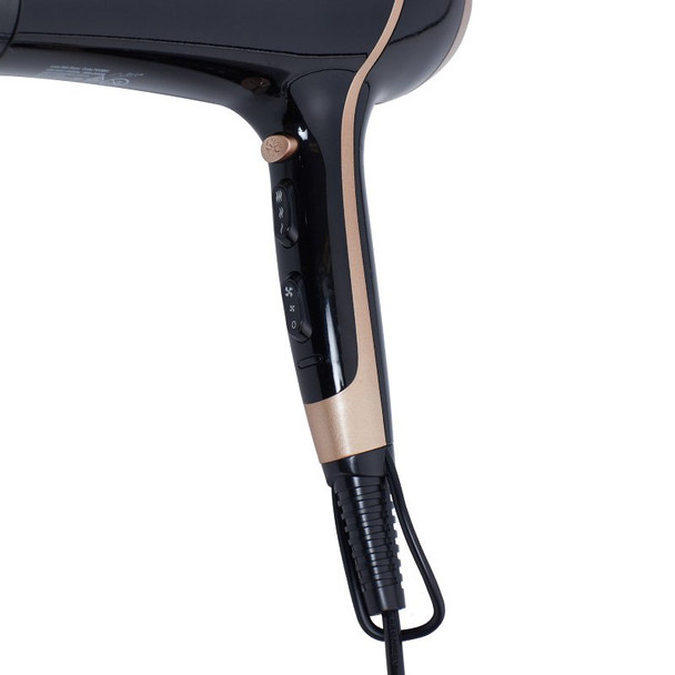 Nero Hair Dryer Luxe Gloss Black and Rose Gold