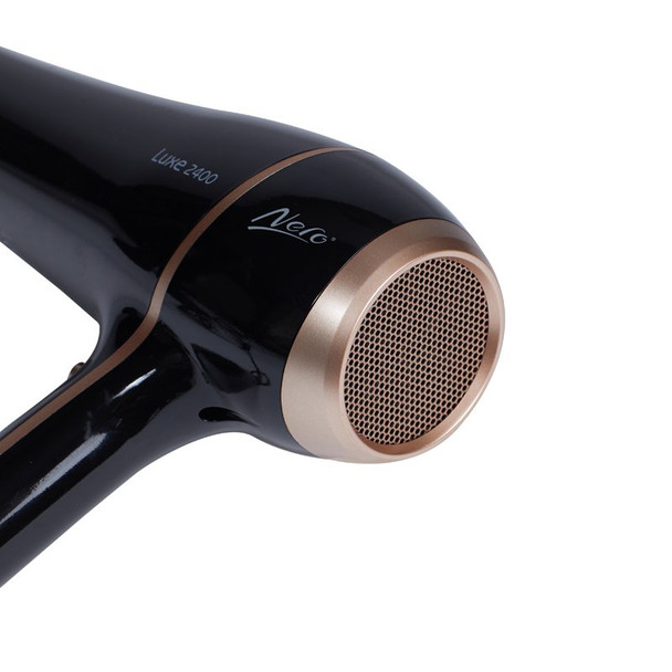 Nero Gloss Black and Rose Gold Luxe Hair Dryer