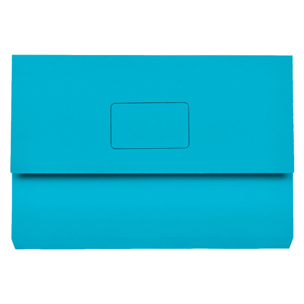 Marbig Slimpick Document Wallet Foolscap Blue Box of 50
