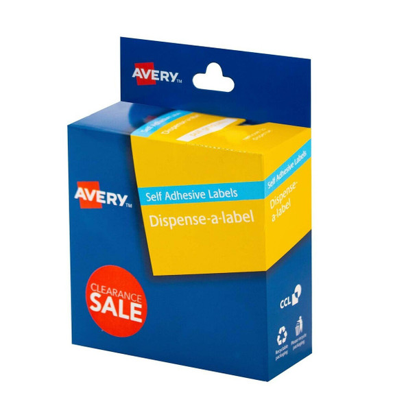 Avery 937352 Clearance Red Dispenser Labels - Circle 24mm - 300/Pack | It's A Mega Thing