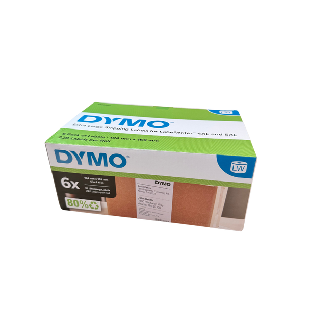 Dymo #S0904980 6 Labelwriter 5xl Extra Large Shipping Labels 104 X 159mm - dymo waterproof labels, dymo industrial label printer, dymo rhino label printer | Mega Office Supplies
