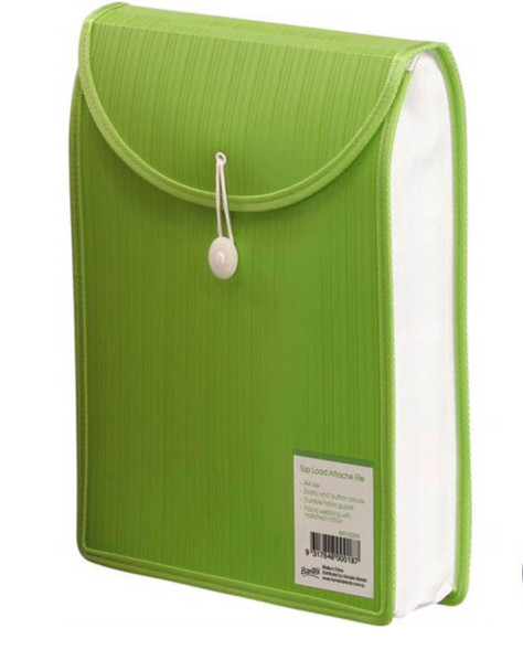 Bantex 400132296 Top Load Attache File A4 Green Box of 6