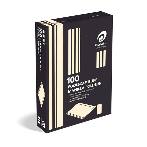 Olympic Manilla Folder Foolscap Buff Box of 100