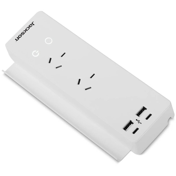Power Hub 2 x USB-A USB-C Outlet White Jackson