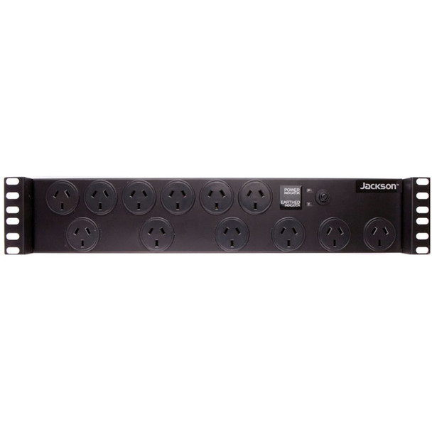 Jackson Rack Mounted PDU Powerboard 12 Outlet Black