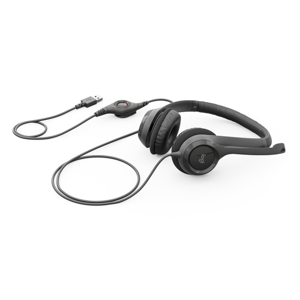 Logitech USB Headset with Noise Canceling Graphite H390 | Mega Office Supplies