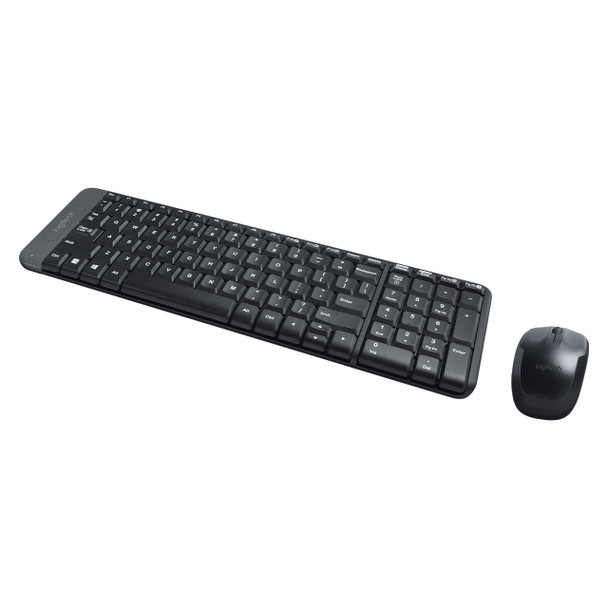 Logitech USB Wireless Keyboard and Mouse Combo Black MK220 | Mega Office Supplies