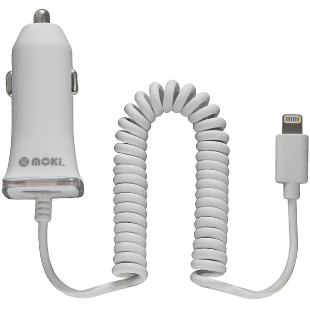 Moki Fixed Lightning Car Charger White