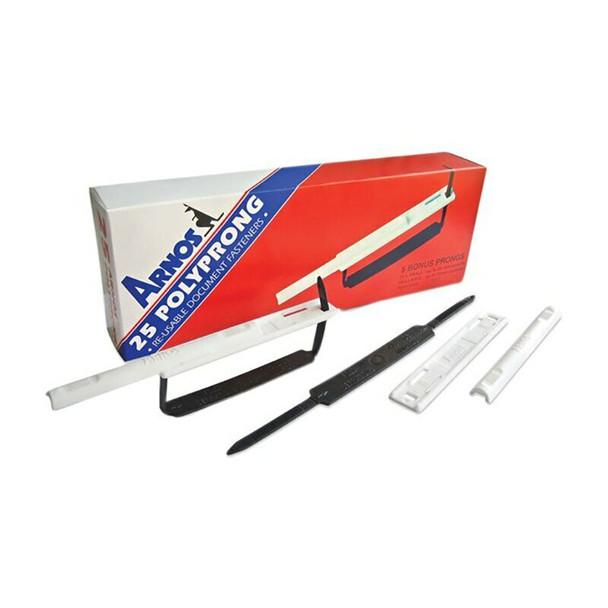 Arnos F217 Polyprong Paper Fasteners Complete Box of 25