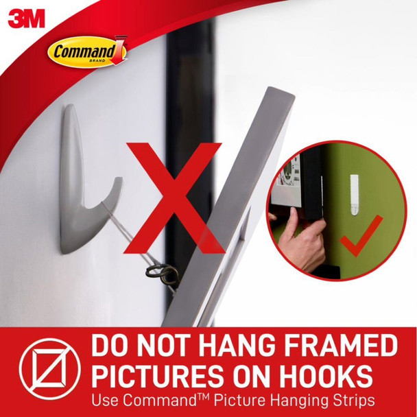 Command Designer Hooks Small White 2 Pack (450g)