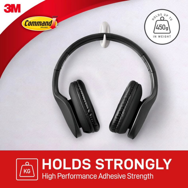 Command Designer Hooks Small White 2 Pack (450g)