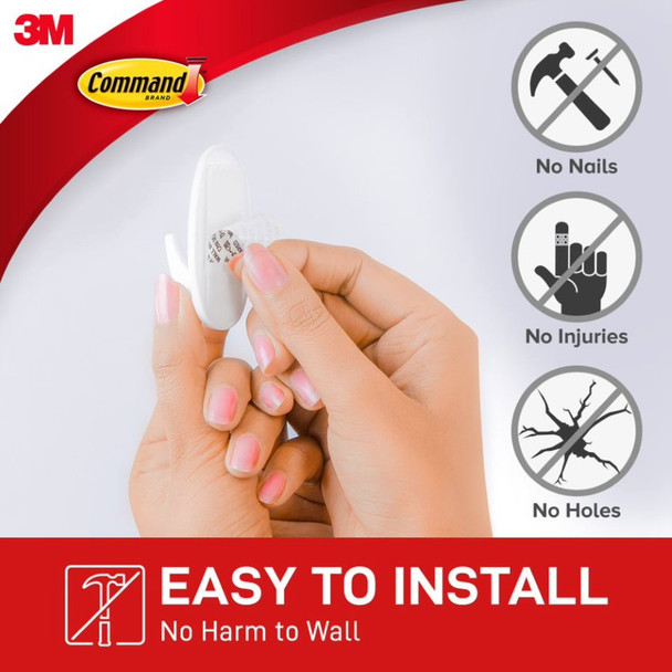 Command Designer Hooks Small White 2 Pack (450g)