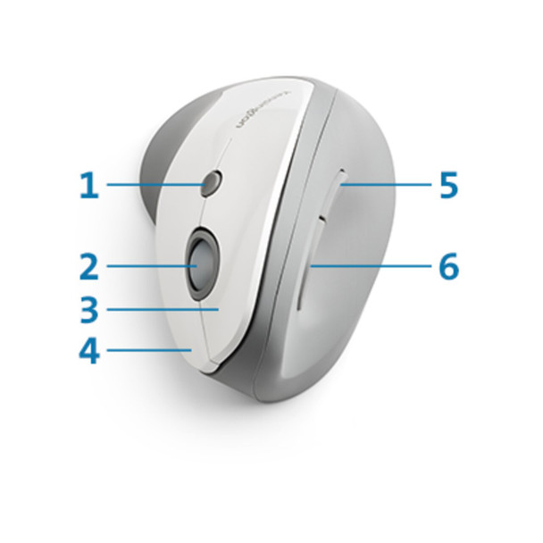 Pro Fit Ergo Vertical Wireless Mouse Kensington Grey