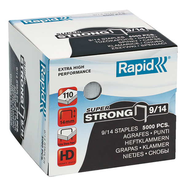 Rapid Super Strong 9/14mm Staples Box 5000