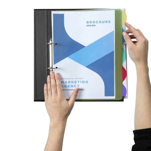 Marbig Professional 5 Tab Indices and Dividers PP A4 Extra Wide Multi Colour