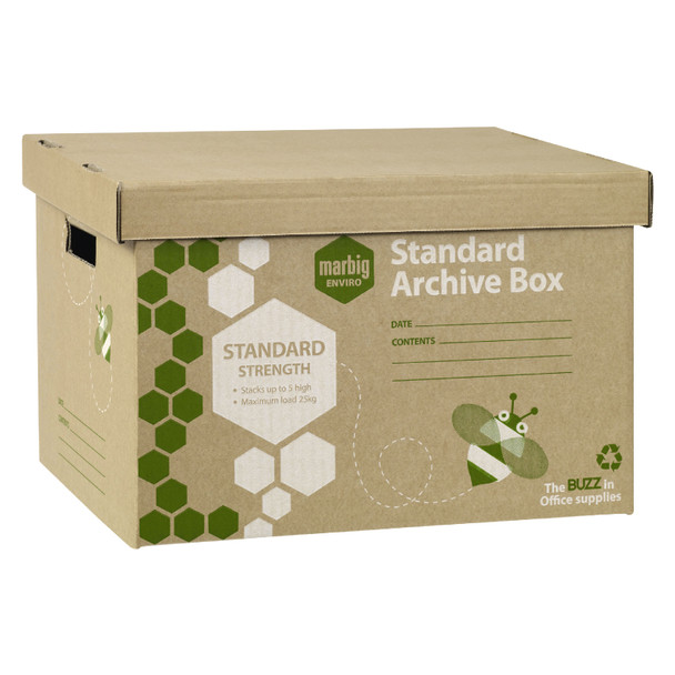 Marbig Enviro Standard Archive Box Brown Pack of 10