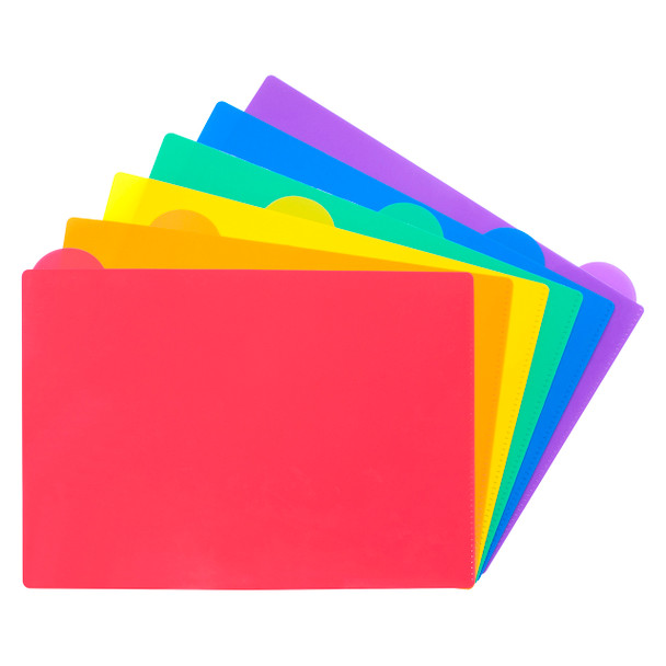 Marbig Document Wallet With 6 Files Bright 2015096 - Pack of 6 | Mega Office Supplies
