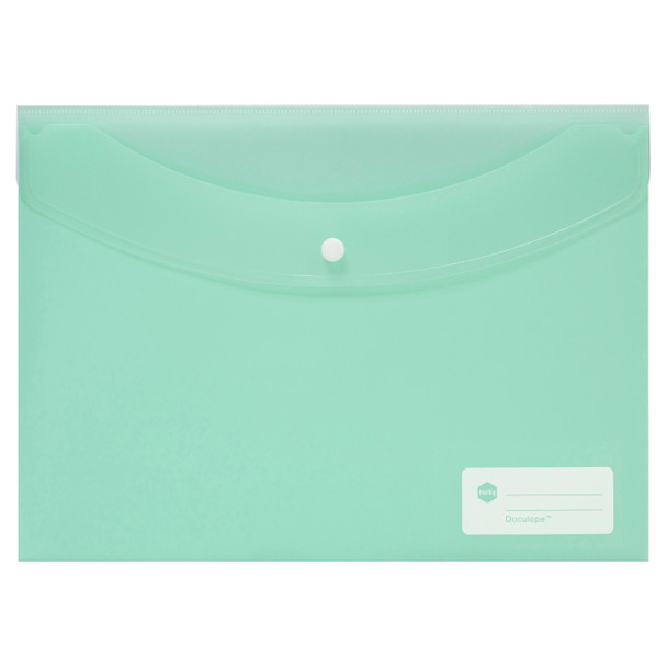 Marbig Doculope Document Wallet A4 Pastel Green Pack of 10