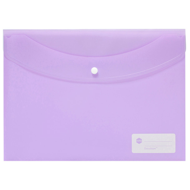 Marbig Doculope Document Wallet A4 Pastel Purple Pack of 10