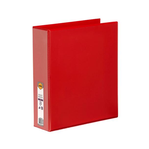Marbig Clearview Insert Binder 50mm 4D A4 Red Pack of 12