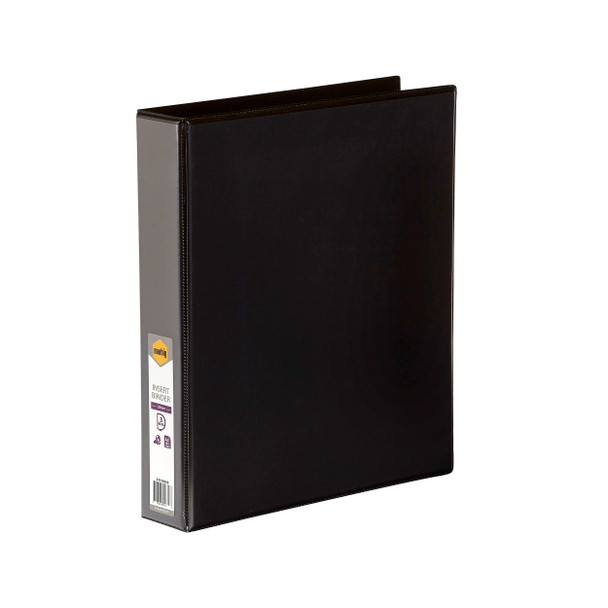 Marbig 5413002B Clearview Insert Binder A4 3D Ring 38mm Black - Pack of 12 | It's A Mega Thing