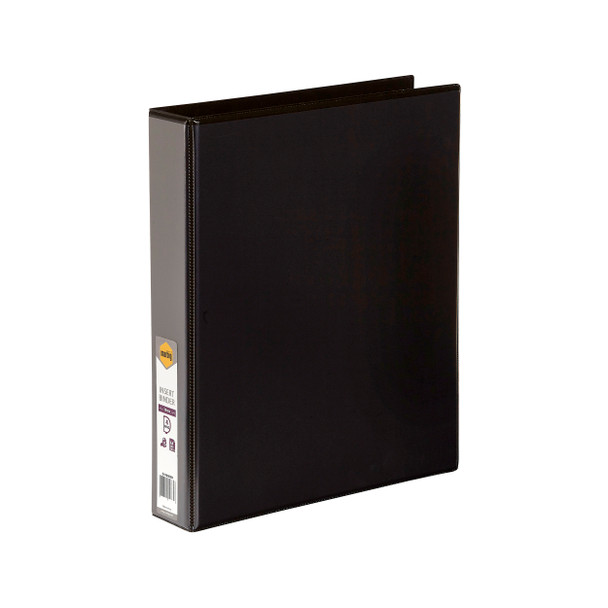 Marbig 5414002B Clearview Insert Binder A4 4D Ring 38mm Black - Pack of 12 | It's A Mega Thing